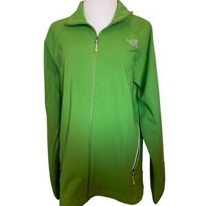 The North Face Apex lime green full zip jacket women's XL